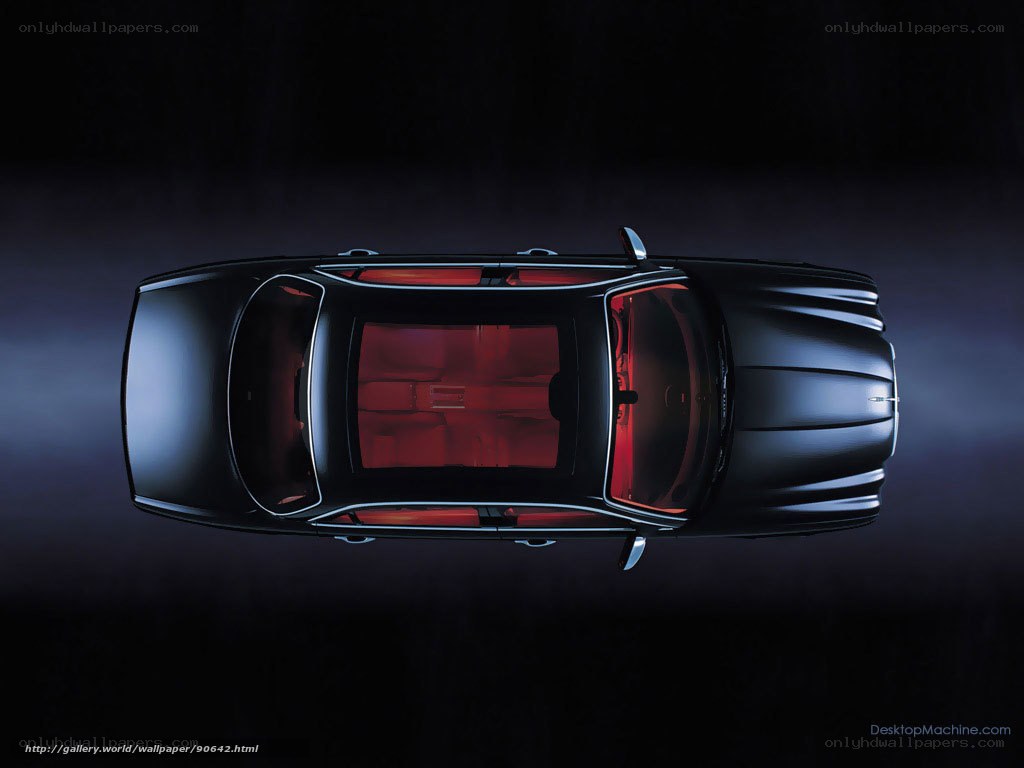 Black car from top view