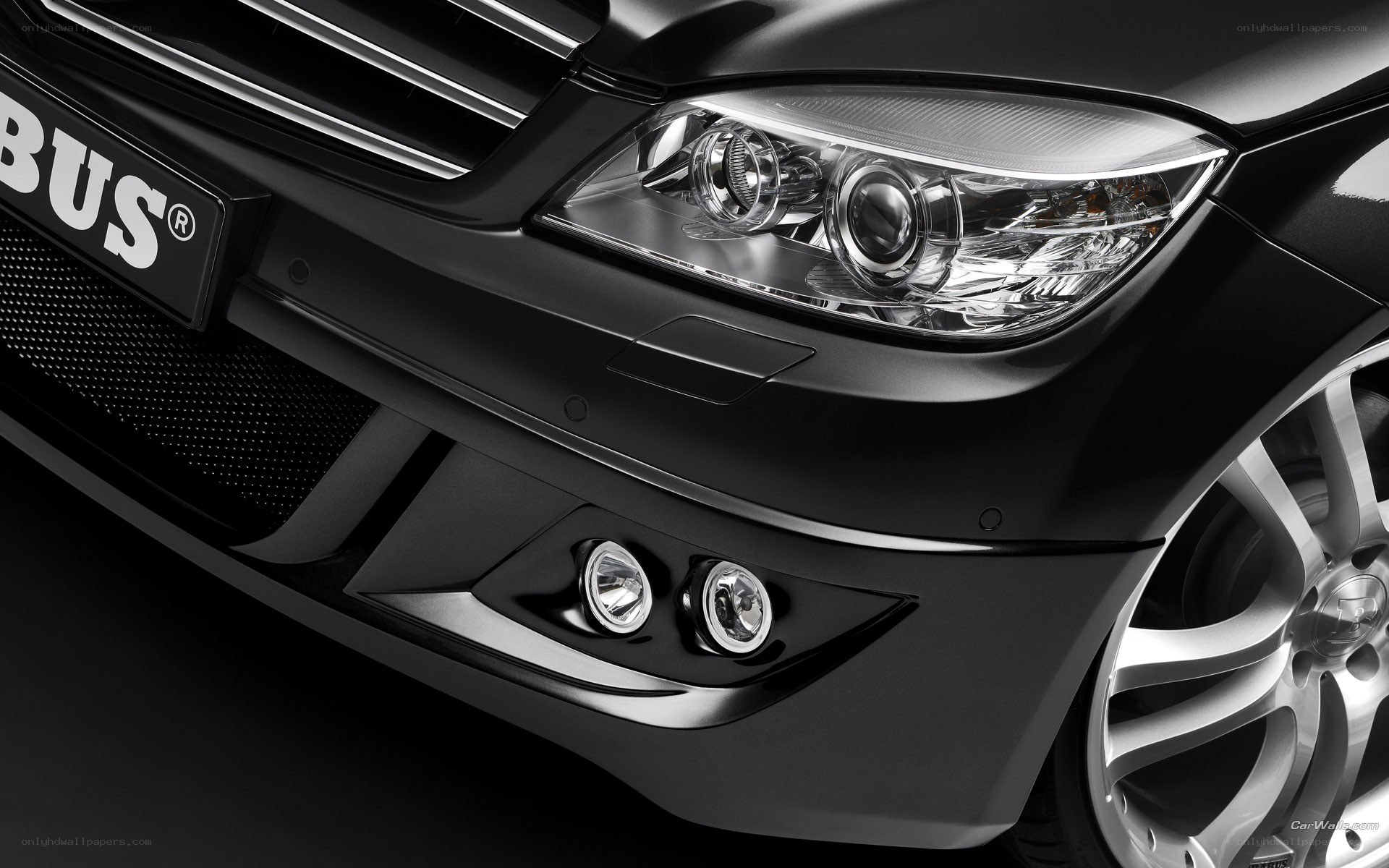Black car front bumper