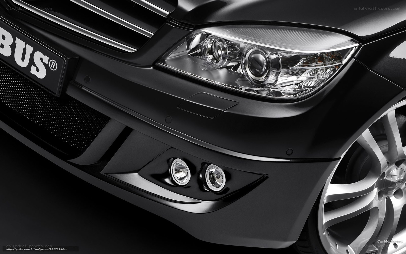 Black car front detail