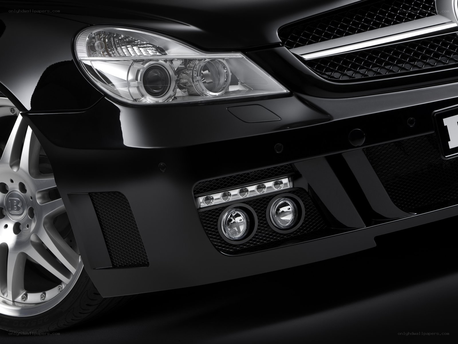 black car front detail