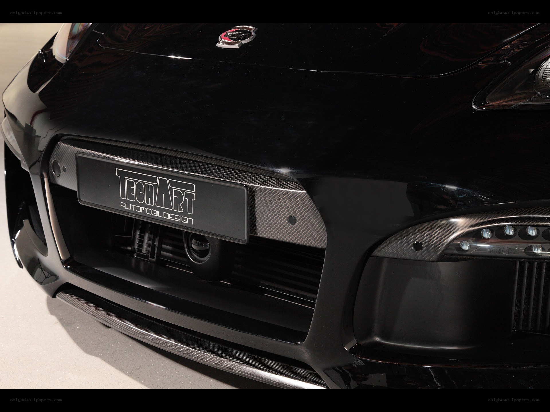 black car front grille