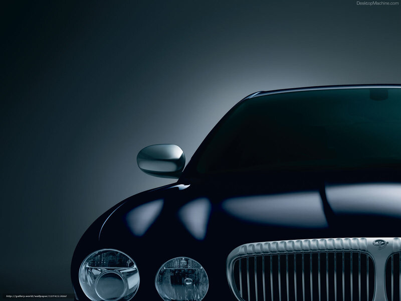 Black Car Front View — Dramatic, Photograph