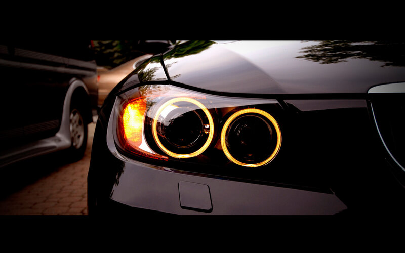 Black Car Headlights