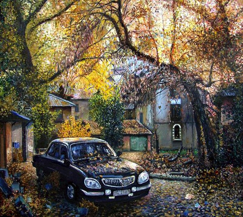 Black Car in Autumn