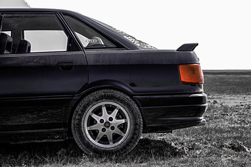 Black Car in Field