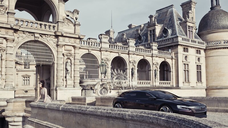 Black Car in Front of Building