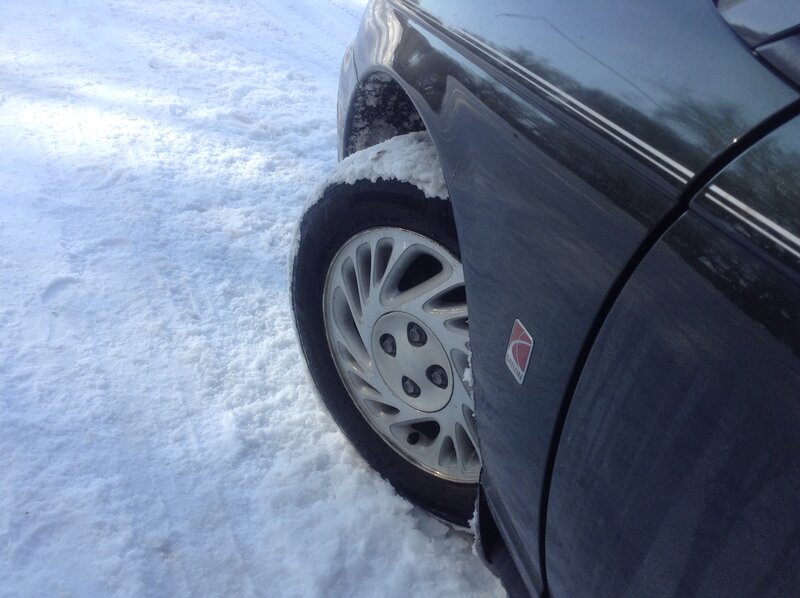 Black Car in Snow — White, Cold