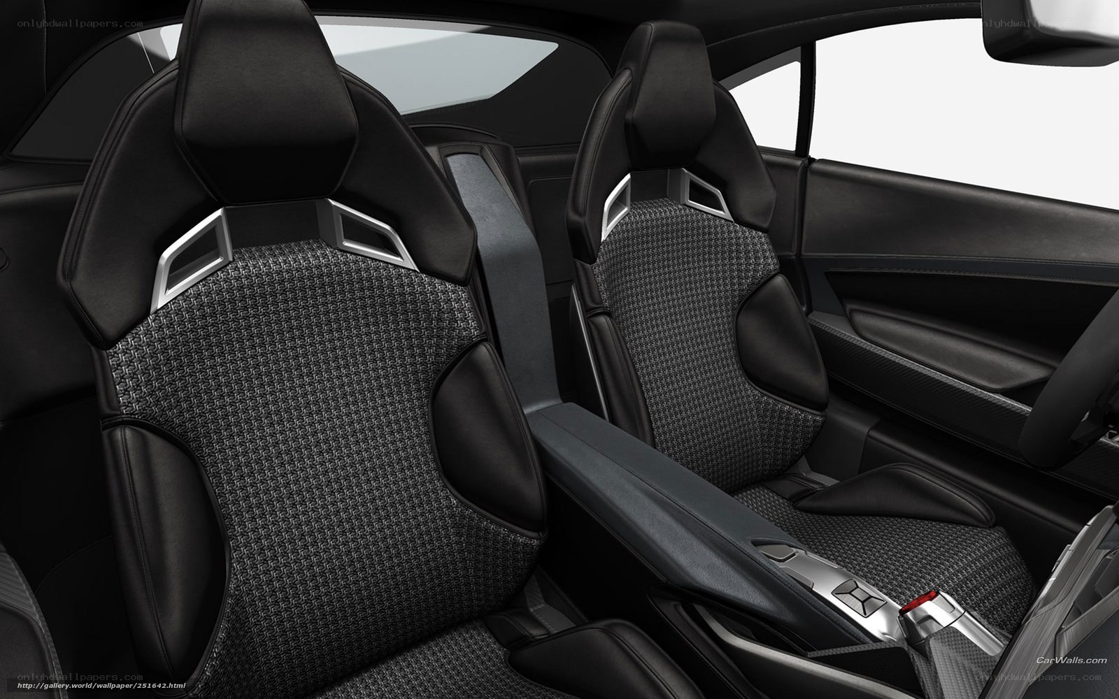 Black car interior seats