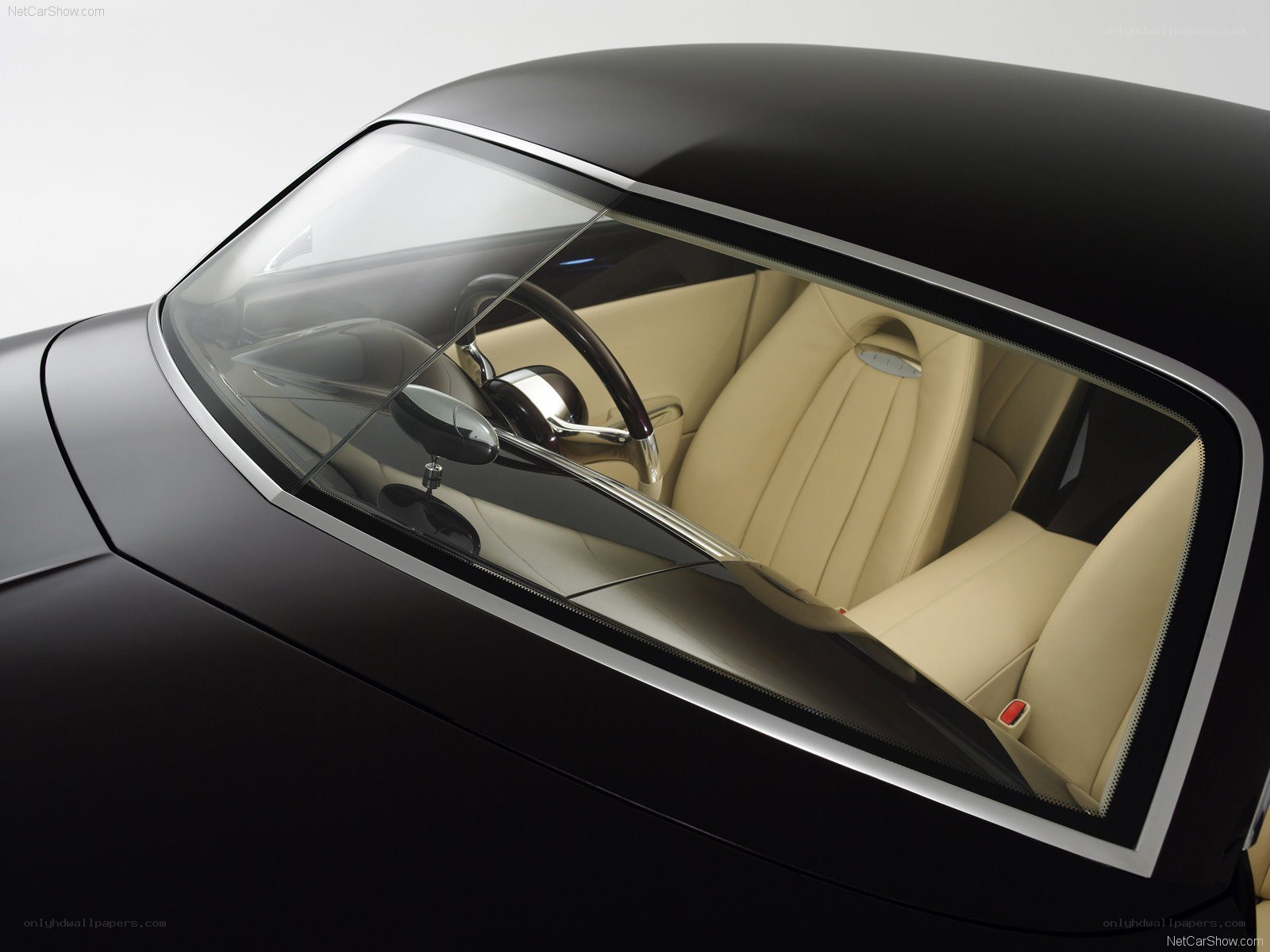 Black car interior view