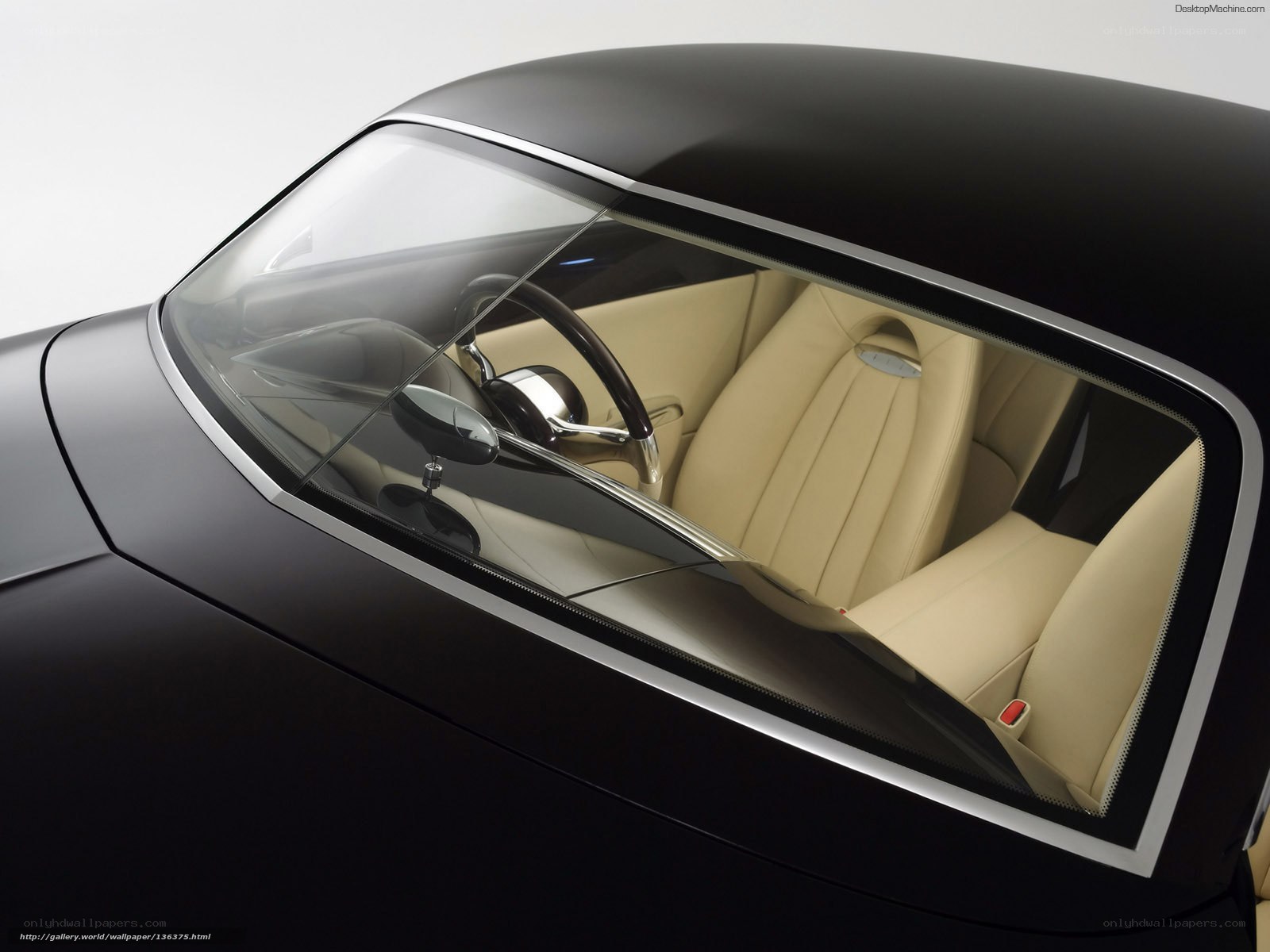 Black car interior view