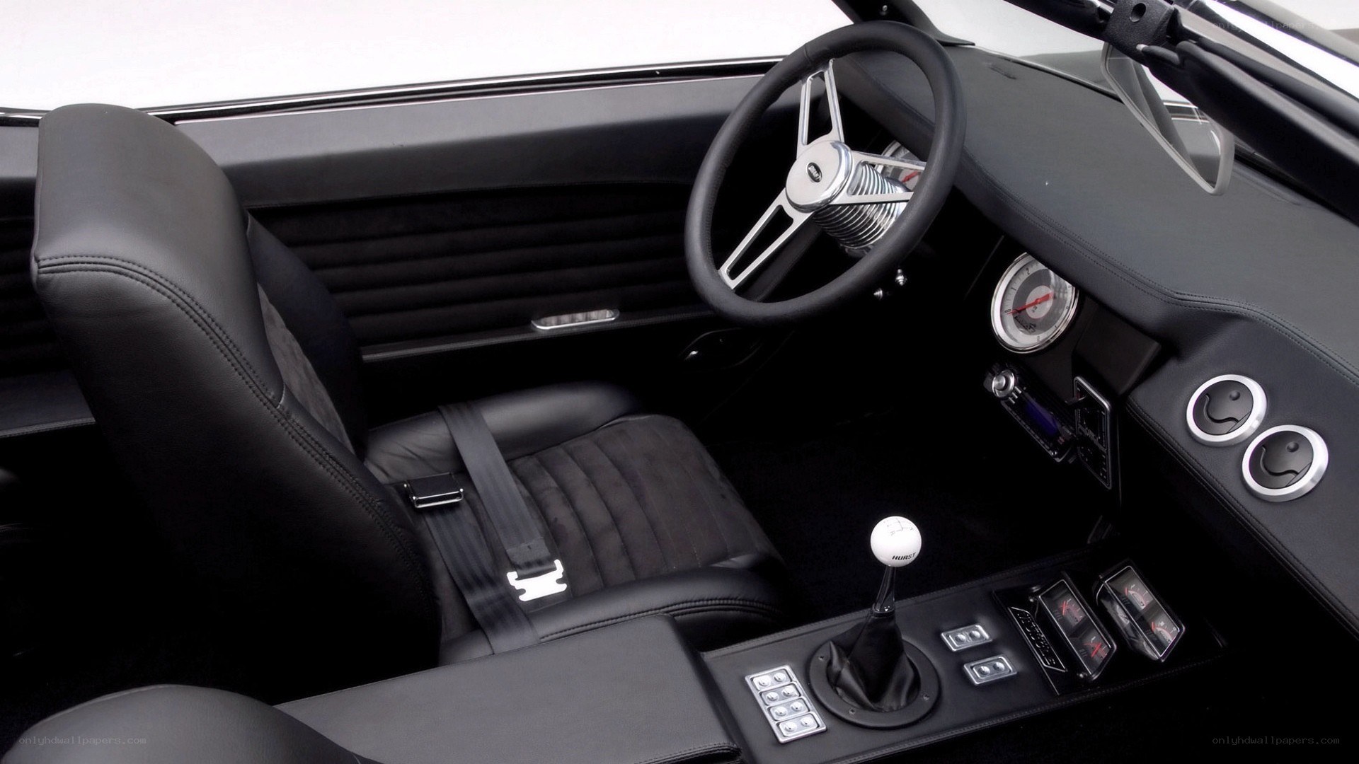 black car interior