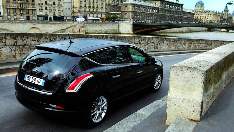 Black car on a bridge in Paris