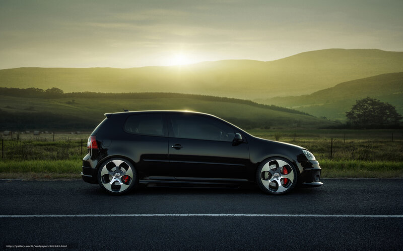 Black car on a country road