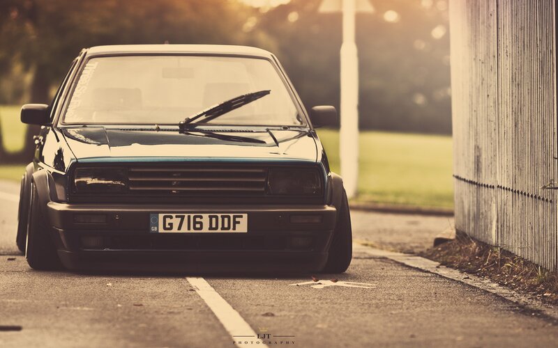 black car on a road