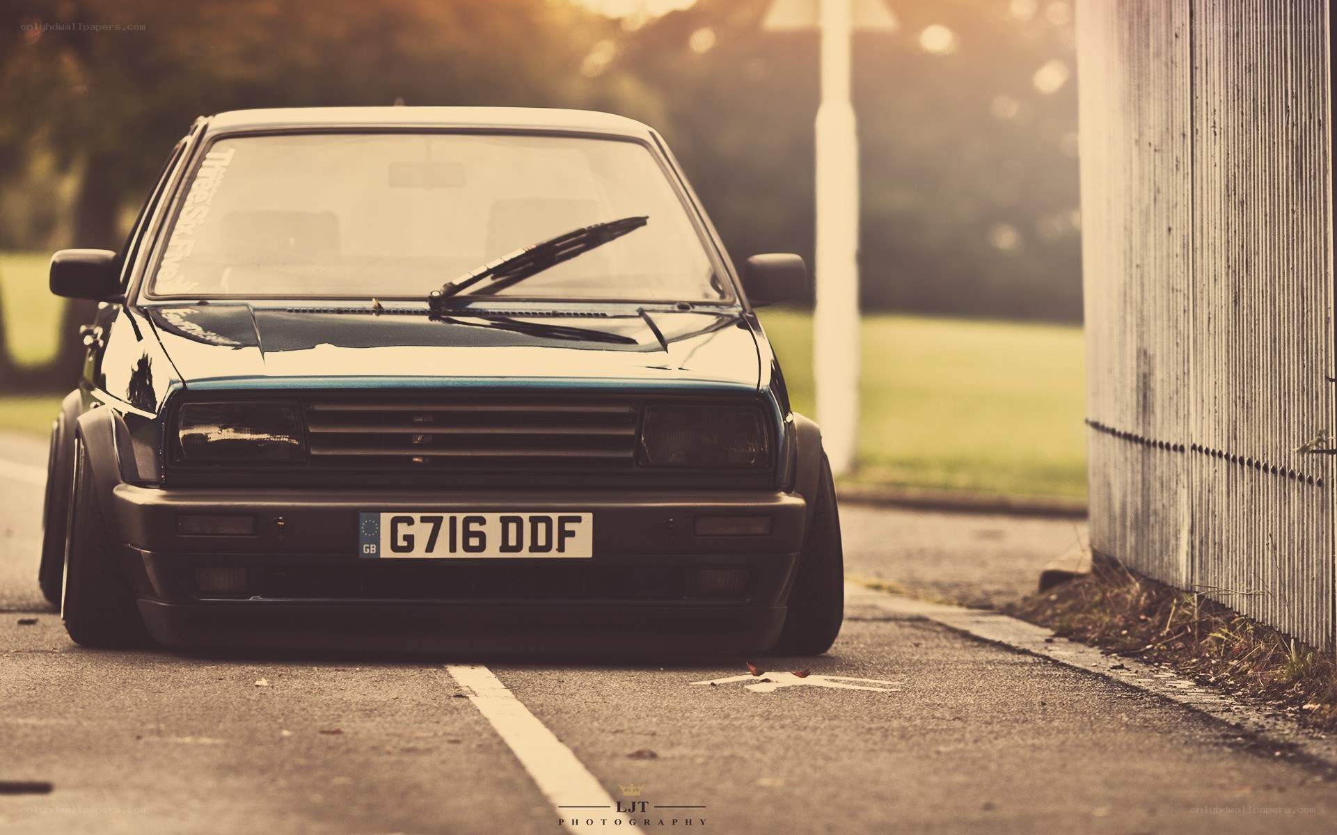 black car on a road