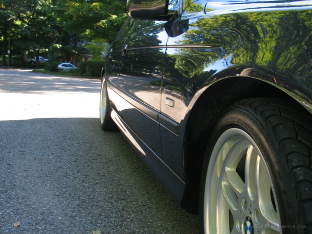 black car on a street