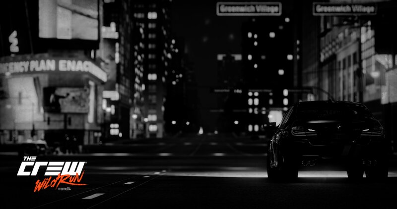 Black Car on City Street — Dark