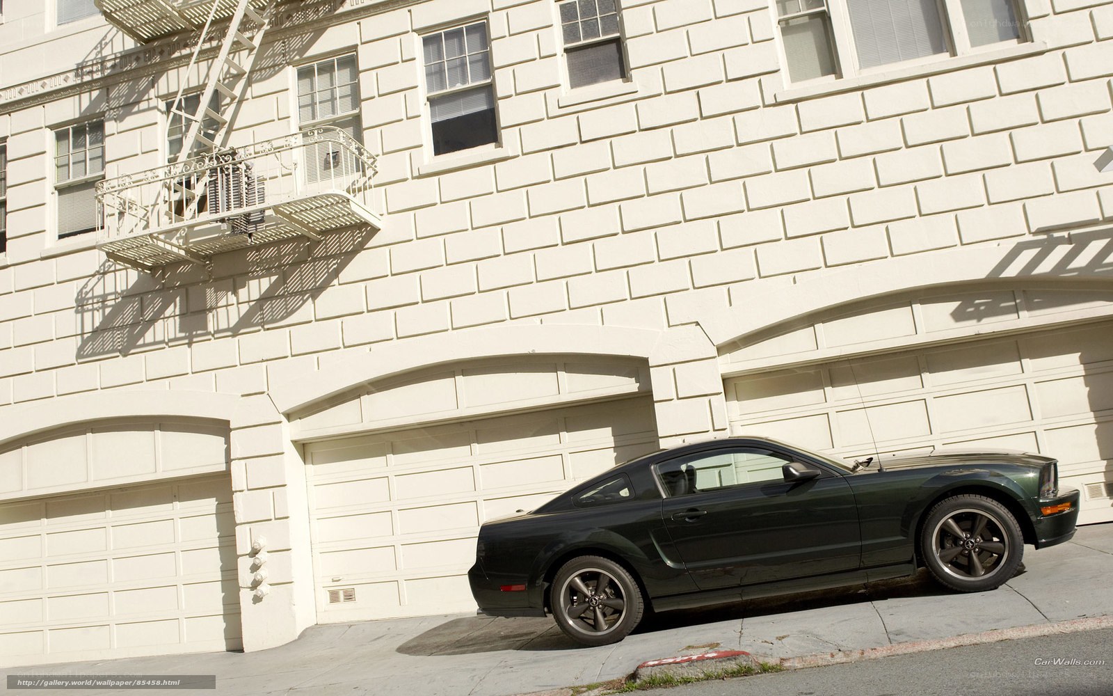 black car on city street