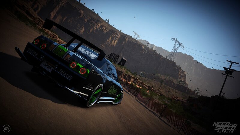 Black Car on Dirt Road — Dramatic