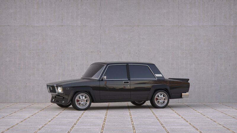 Black Car on Pavement