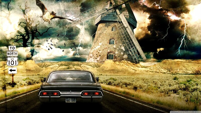 Black Car on Road — Brown, Dramatic