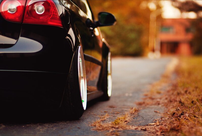 Black Car on Road — Calm
