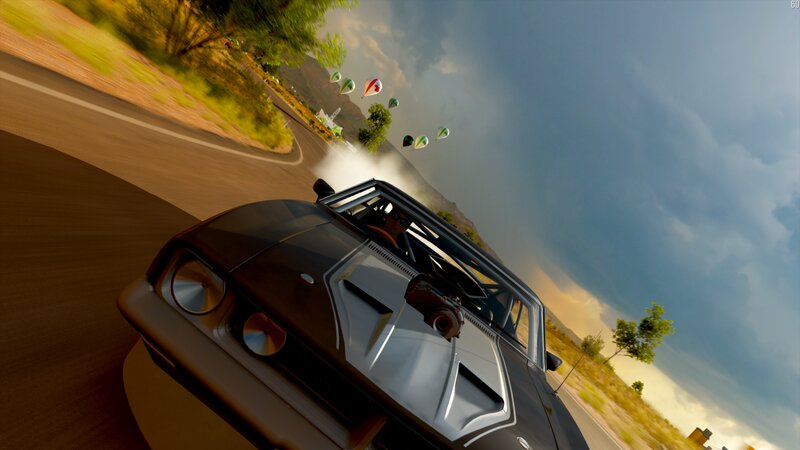 Black Car on Road — Gray