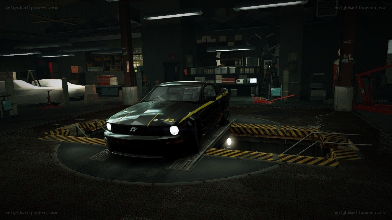 black car on turntable
