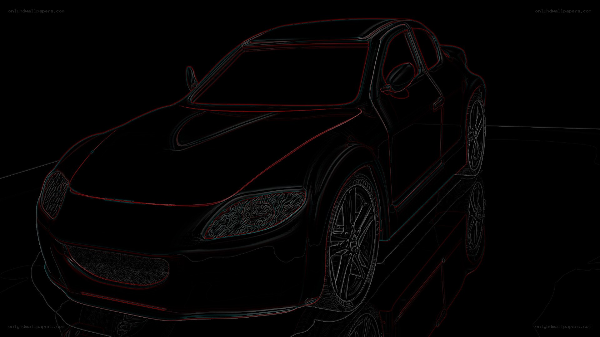 black car outline sketch