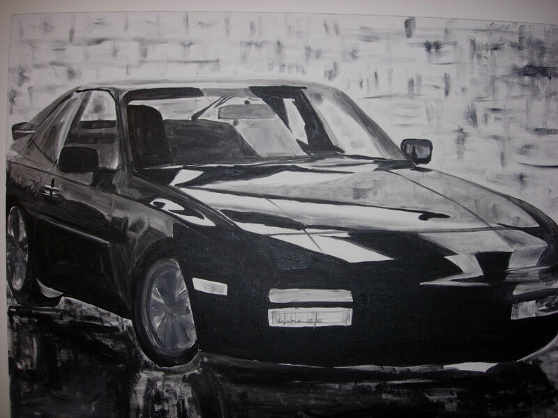 black car painting