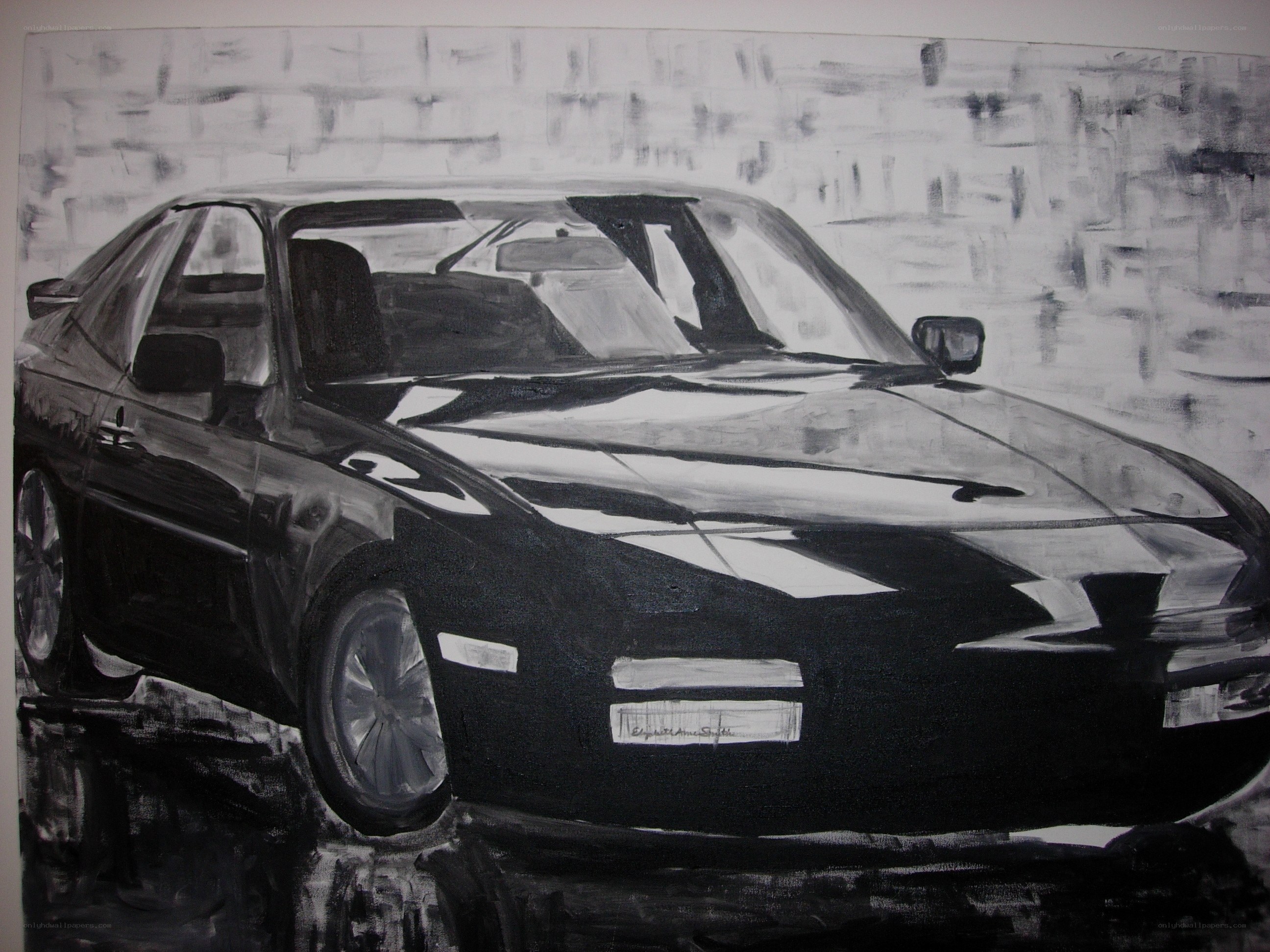 black car painting