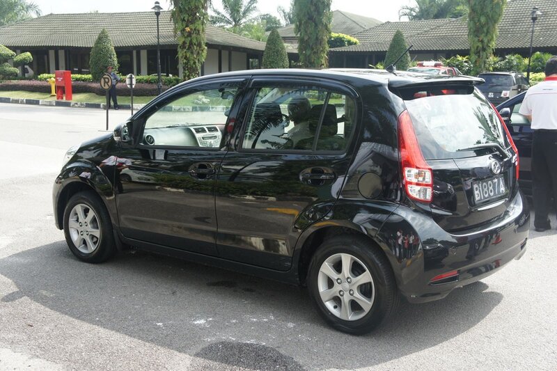black car parked on street