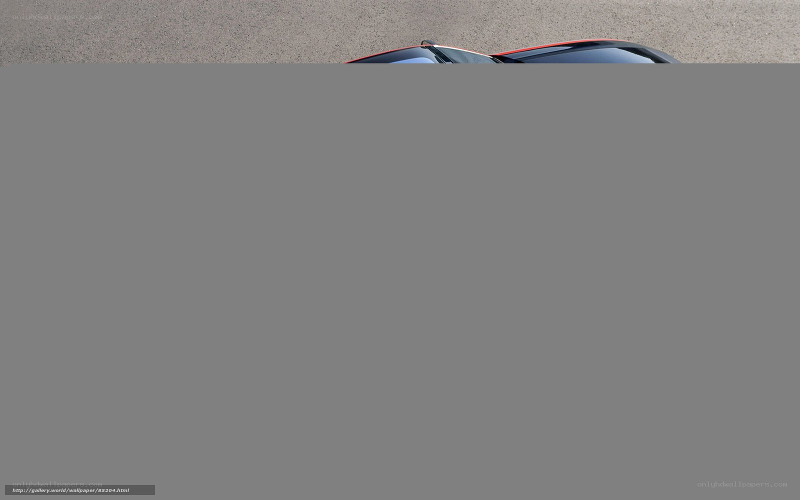 black car roof view