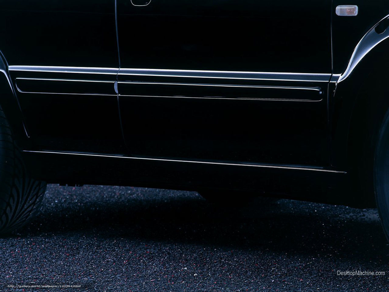black car side profile