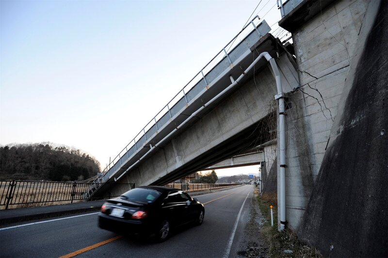 Black Car under Bridge