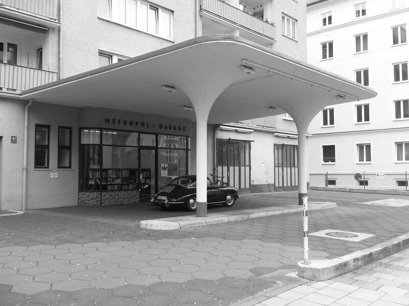 Black Car under Canopy