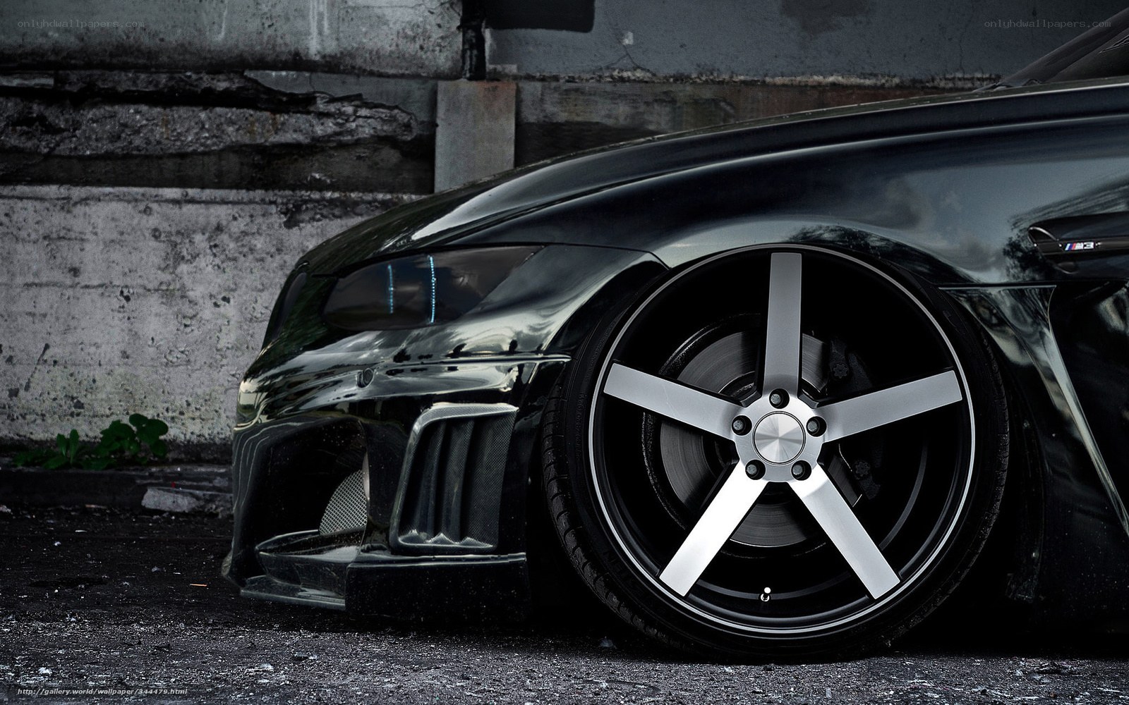 black car wheel close-up