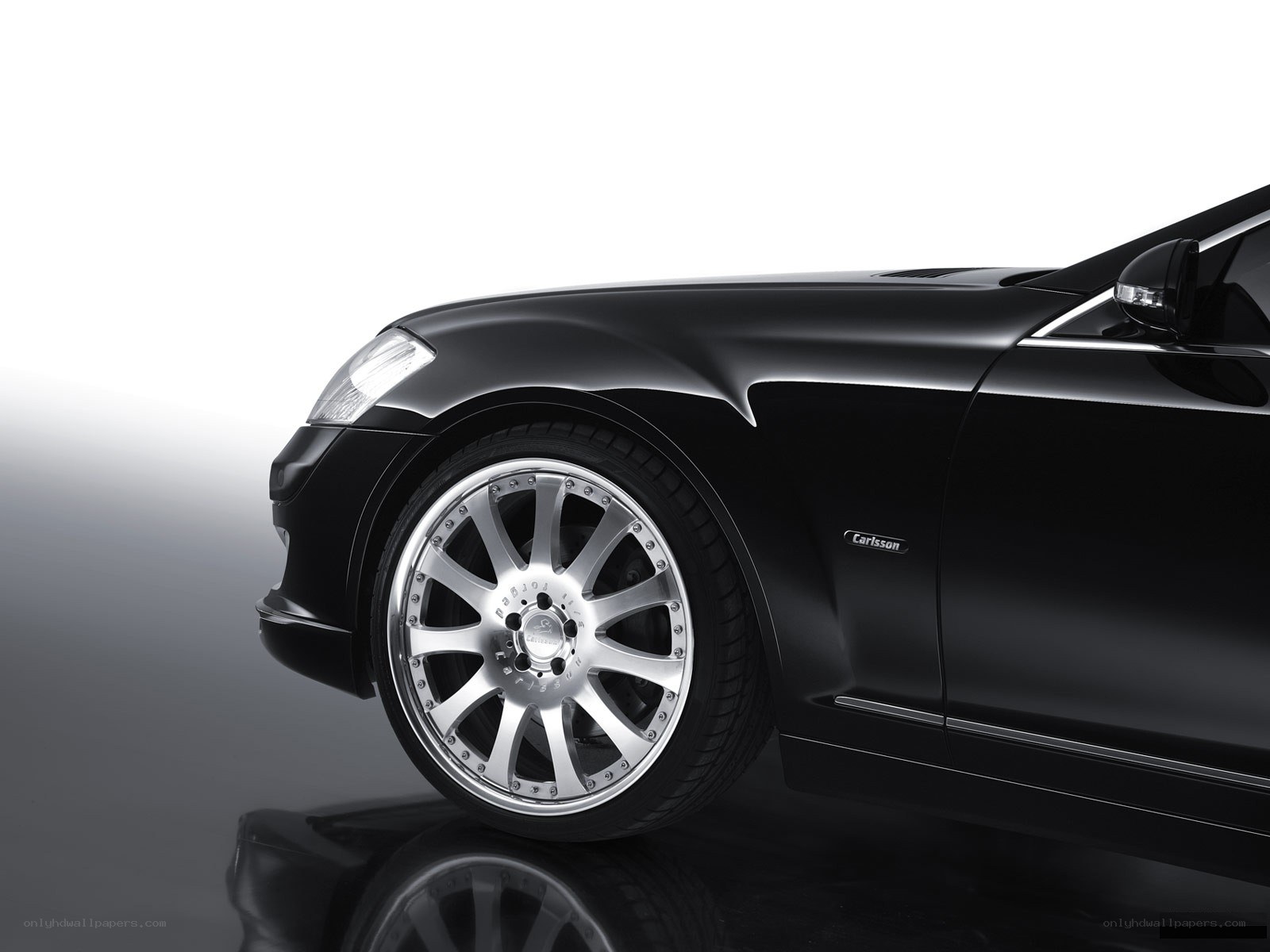 black car wheel close-up