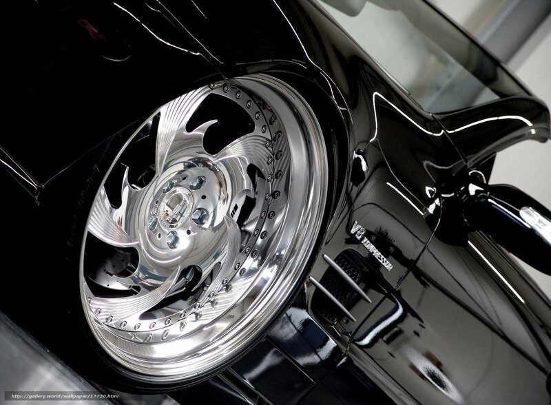 black car wheel close-up