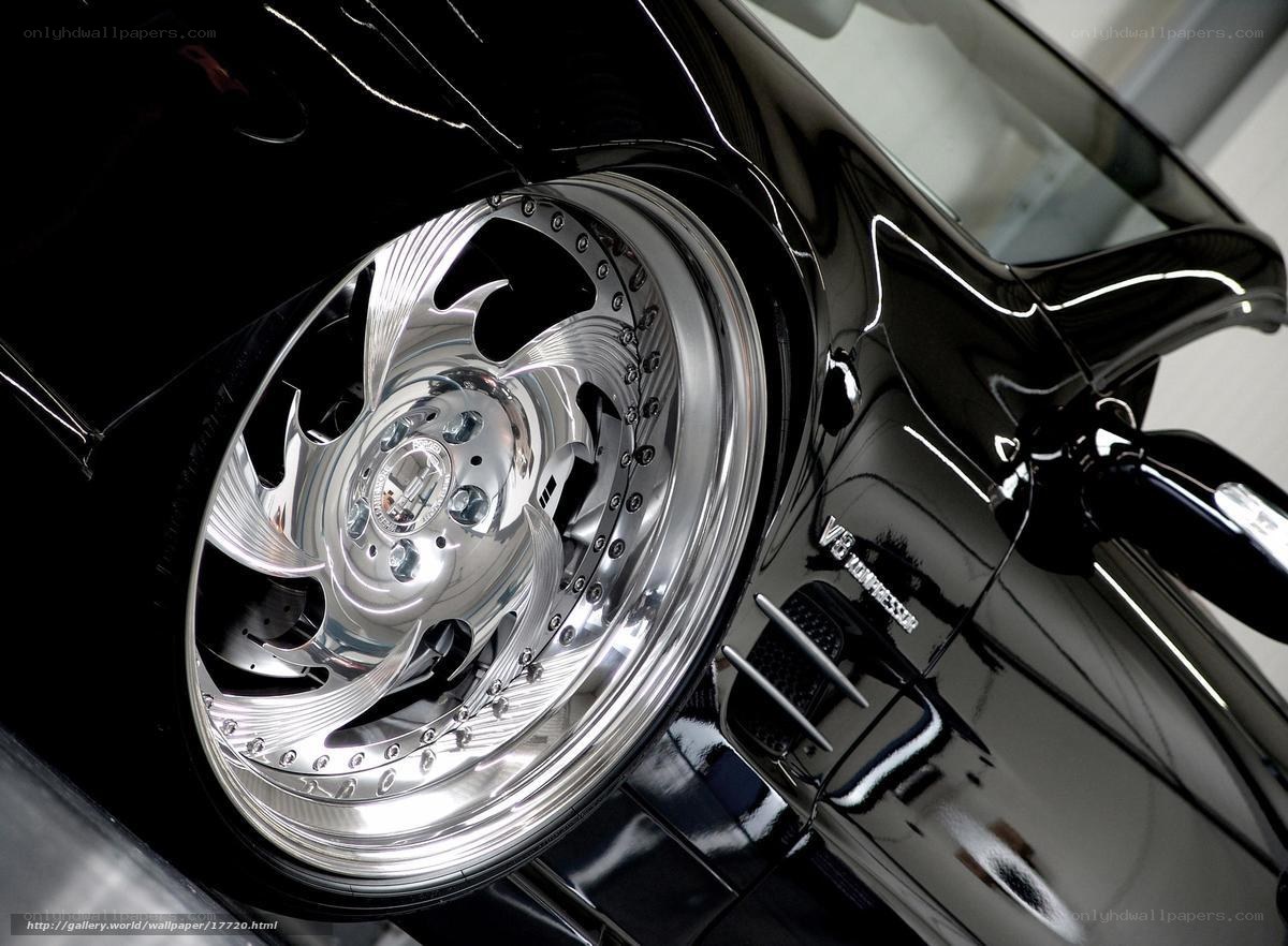 black car wheel close-up