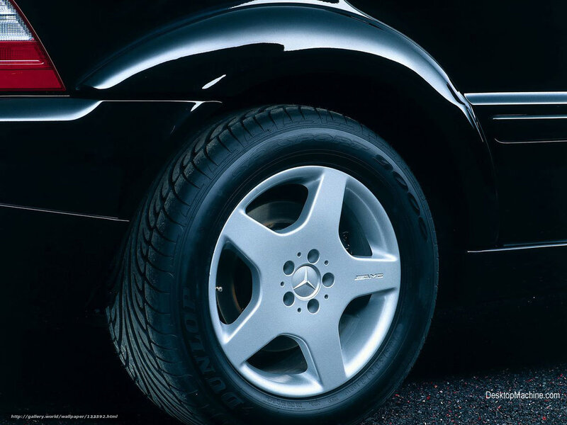 Black Car Wheel — Dramatic, Photograph
