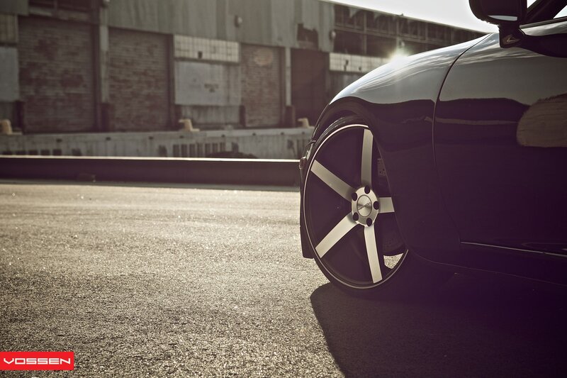 Black Car Wheel — Dramatic, Sunset