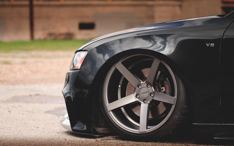 Black Car Wheel — Photograph