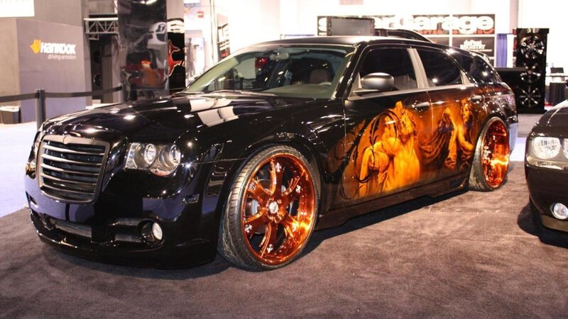 Black Car with Custom Paint
