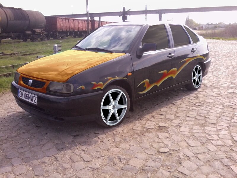 Black Car with Flame Decals — Neutral