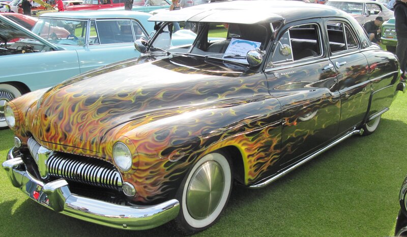 Black Car with Flame Paint — Showcase