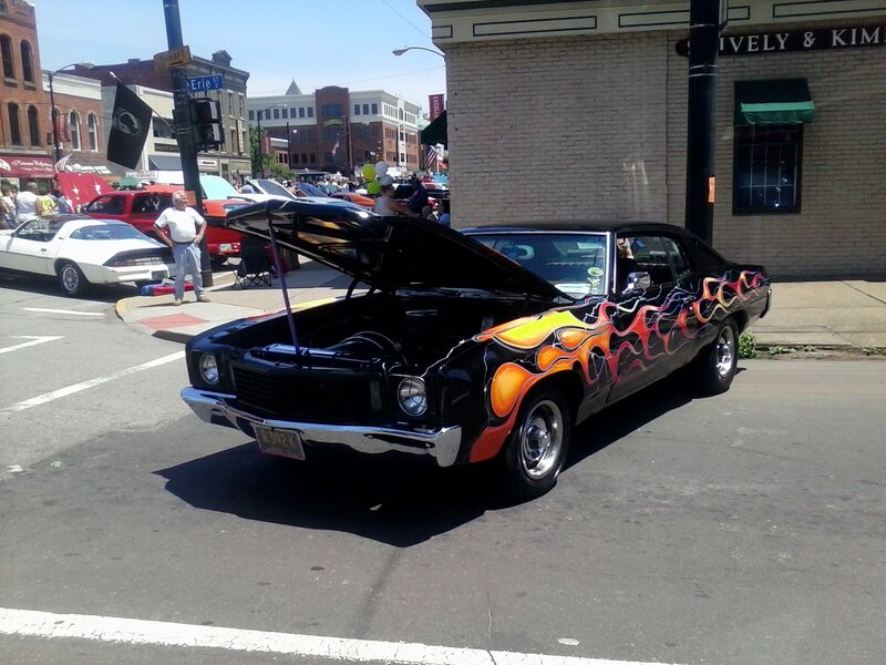 Black Car with Flames — Outdoor