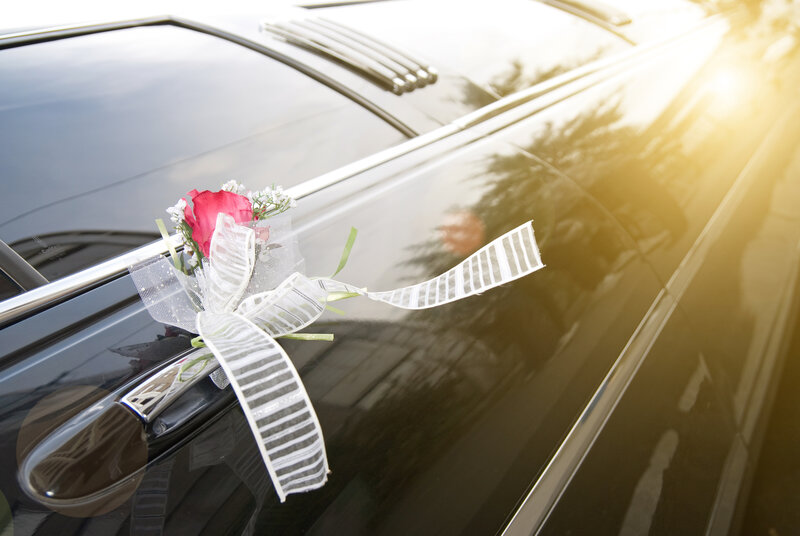 Black Car with Flower