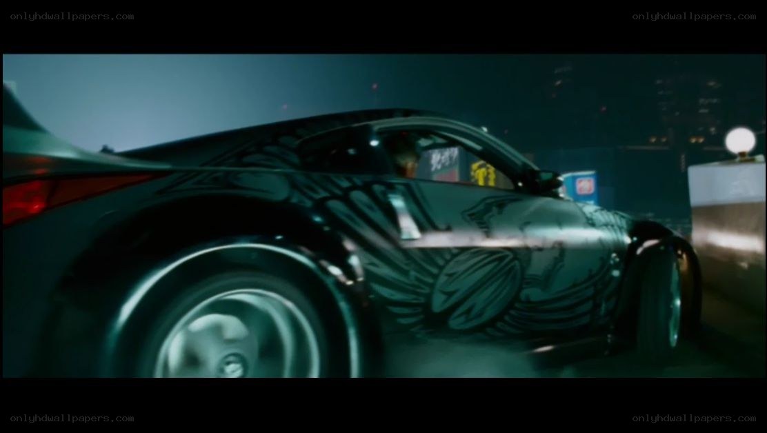 black car with graphic design