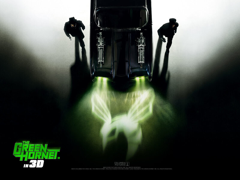 Black Car with Green Lights